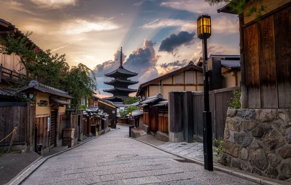 Beautiful Kyoto sunset