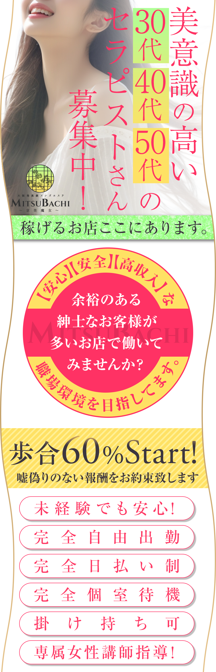 ヌーレストの求人詳細｜30代・40代からのメンズエステ求人／ジョブリラ