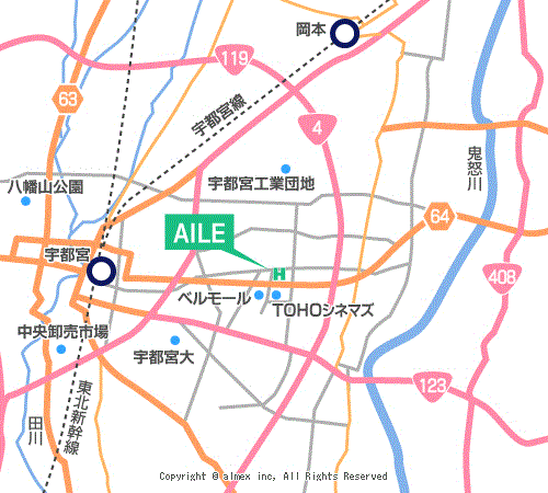 栃木県 宇都宮市・川田町・簗瀬・簗瀬町 HOTEL AILE(ホテル