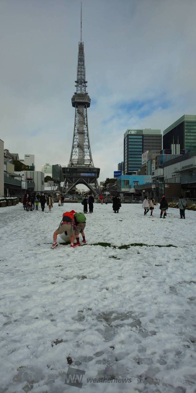 積雪を観測した名古屋市