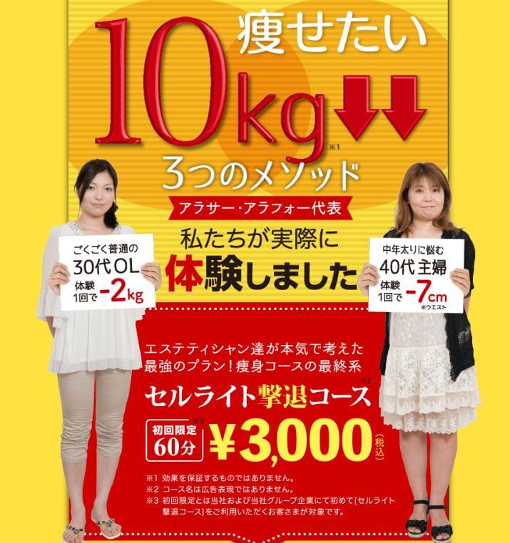 痩身エステを「１０店舗体験はしご」して3kg減に成功！秘訣は回る順番にあり！｜マイナビ