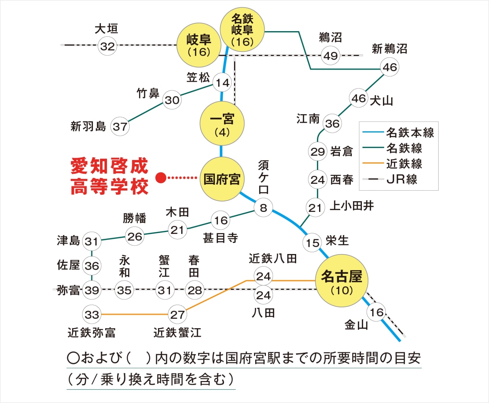 【名列車で行こう・前面展望】名鉄 名古屋本線 国府宮→名鉄一宮　　名鉄前面展望マラソン2日間で444.2ｋｍを走破せよ⑰