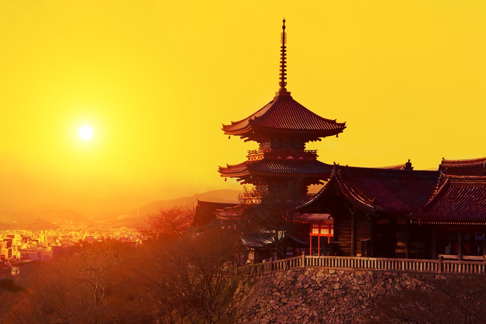 Sunset At Kiyomizu-Dera Temple