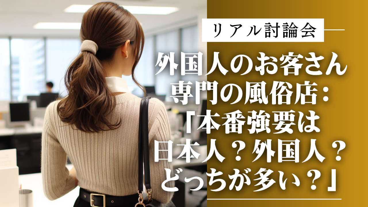 外国人のお客さん専門の風俗店で働く女の子に聞きました”本番強要するお客さんは日本人と外国人どっちが多い？”｜高収入女子求人 リアル討論会 |  Japan