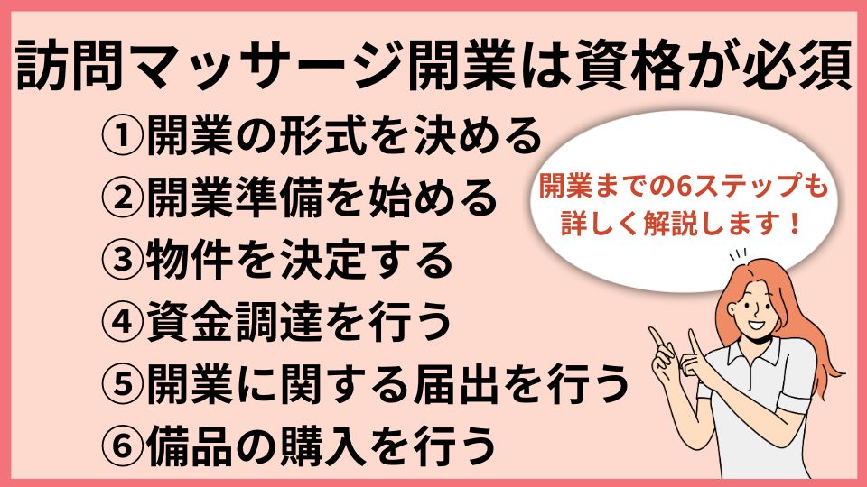 マッサージ店を開業するには？必要な資格・手続きを解説