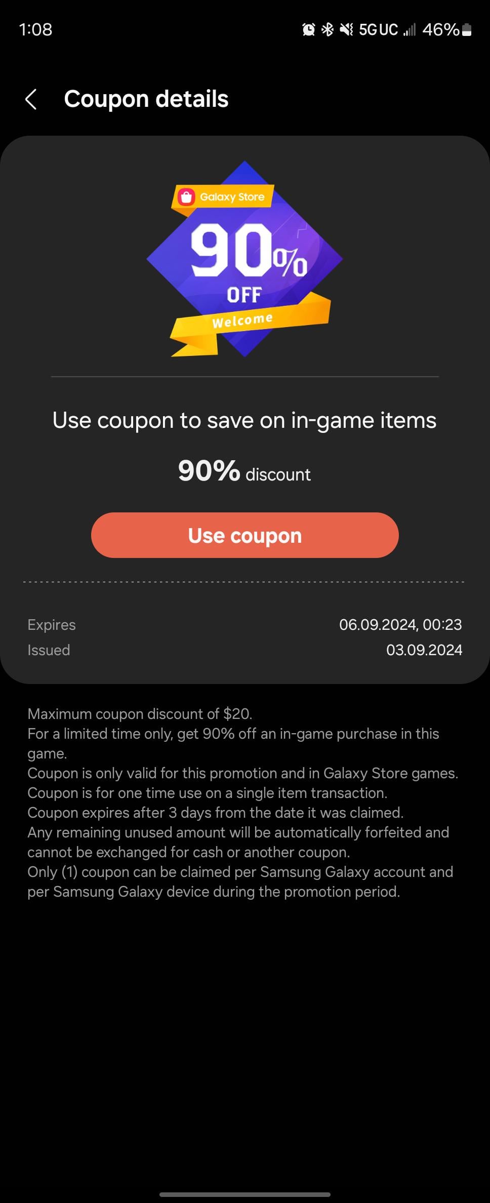 free coupon] Galaxy themes (USA,