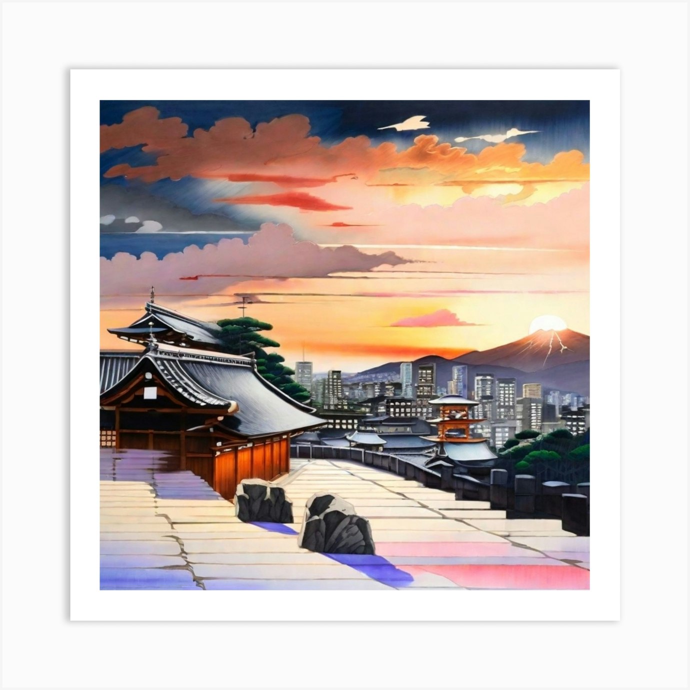 Kyoto Sunset Canvas